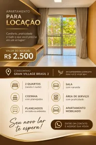 Apartamento com 2 Quartos para alugar, 57m² no Miritíua, São José de Ribamar