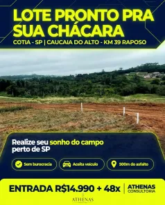Lote/Terreno à venda, 500m² no Jardim São Luiz (Caucaia do Alto), Cotia