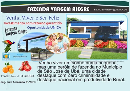 Fazenda/Sítio com 5 Quartos à venda, 999000m² no , São José de Ubá