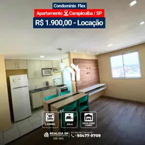Apartamento com 2 Quartos para alugar, 45m² no Vila da Oportunidade, Carapicuíba