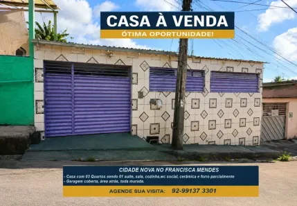 Casa com 2 Quartos à venda, 62m² no Cidade Nova, Manaus