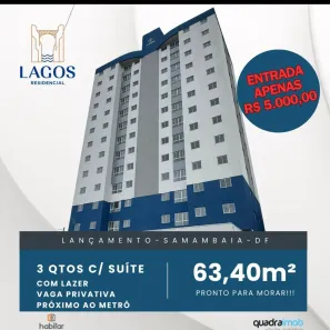 Apartamento com 3 Quartos à venda, 63m² no Samambaia Sul, Brasília