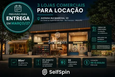 Ponto Comercial para alugar, 85m² no São Francisco, Niterói