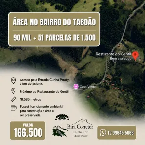 Fazenda/Sítio à venda, 18585m² no , Cunha