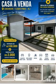 Casa de Condomínio com 2 Quartos à venda, 60m² no Nova Califórnia (Tamoios), Cabo Frio