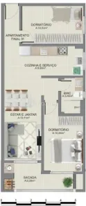 Apartamento com 2 Quartos à venda, 70m² no Centro, Imbituba