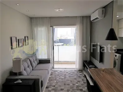 Apartamento com 1 Quarto para alugar, 50m² no Santo Amaro, São Paulo