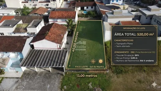 Lote/Terreno à venda, 520m² no Balneário Caiobá, Matinhos