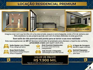 Casa de Condomínio com 3 Quartos para alugar, 187m² no Piracangaguá, Taubaté