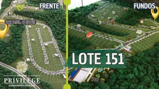 Lote/Terreno à venda, 395m² no Ponta Aguda, Blumenau