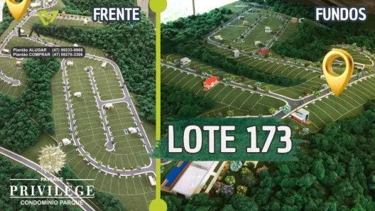 Lote/Terreno à venda, 375m² no Ponta Aguda, Blumenau
