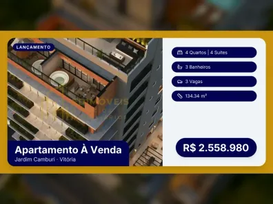 Apartamento com 4 Quartos à venda, 134m² no Jardim Camburi, Vitória
