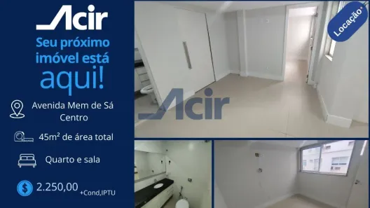 Apartamento com 1 Quarto para alugar, 44m² no Centro, Rio de Janeiro
