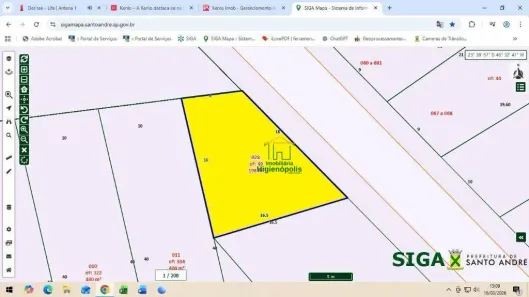 Lote/Terreno à venda, 198m² no Vila Valparaíso, Santo André