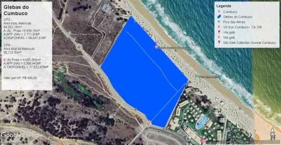 Lote/Terreno à venda, 150000m² no Cumbuco, Caucaia