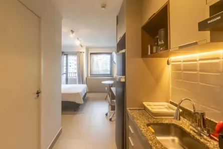 Kitnet com 1 Quarto à venda, 27m² no Indianópolis, São Paulo