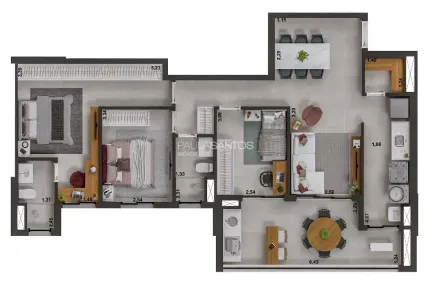 Apartamento com 3 Quartos à venda, 96m² no Parque Morumbi, Votorantim