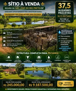 Fazenda/Sítio com 4 Quartos à venda, 907500m² no Centro, Mirassolândia