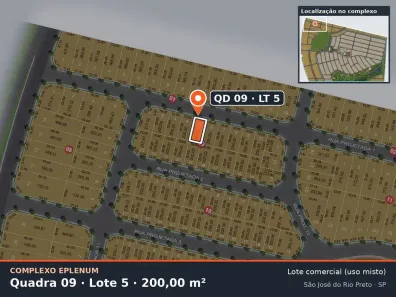 Lote/Terreno à venda, 200m² no Eparque Mirage, São José do Rio Preto
