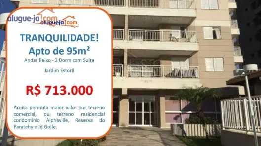 Apartamento com 3 Quartos à venda, 95m² no Jardim Estoril, São José dos Campos
