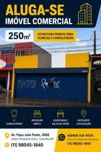 Ponto Comercial para alugar, 250m² no Jardim Presidente Dutra, Guarulhos