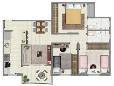 Apartamento com 3 Quartos à venda, 77m² no Condomínio Yes Garden, Rio Verde