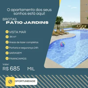 Apartamento com 3 Quartos à venda, 84m² no Brotas, Salvador