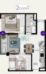 Apartamento com 2 Quartos à venda, 40m² no Água Branca, São Paulo