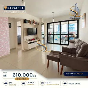 Apartamento com 1 Quarto à venda, 56m² no Paralela, Salvador