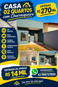 Casa com 2 Quartos à venda, 75m² no Residencial Buena Vista IV, Goiânia