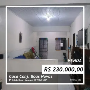 Casa com 2 Quartos à venda, 80m² no Nova Cidade, Manaus