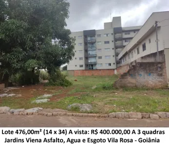 Lote/Terreno à venda, 476m² no Vila Rosa, Aparecida de Goiânia