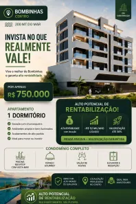 Apartamento com 1 Quarto à venda, 50m² no Centro, Bombinhas