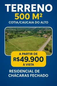 Lote/Terreno à venda, 500m² no Recreio Topázio (Caucaia do Alto), Cotia