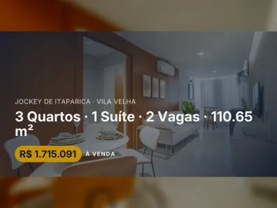 Apartamento com 3 Quartos à venda, 110m² no Jockey de Itaparica, Vila Velha