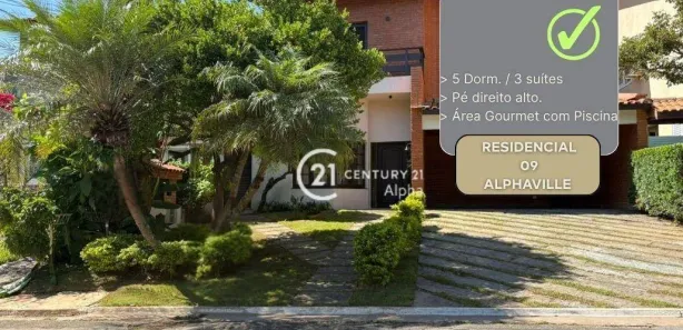 Casa de Condomínio com 5 Quartos à venda, 282m² no Alphaville, Santana de Parnaíba