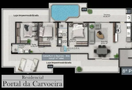 Cobertura com 3 Quartos à venda, 113m² no Carvoeira, Florianópolis