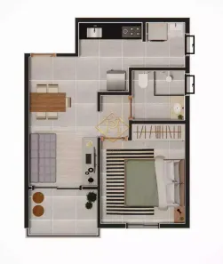 Apartamento com 1 Quarto à venda, 43m² no Nova Ribeirânia, Ribeirão Preto