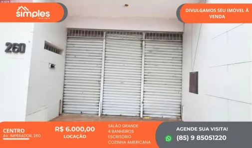 Ponto Comercial para alugar, 390m² no Centro, Fortaleza