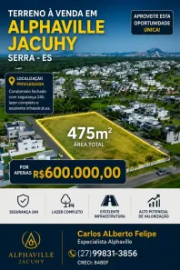 Lote/Terreno à venda, 475m² no Jacuhy, Serra