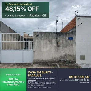 Casa com 3 Quartos à venda, 91m² no Pacajus, Pacajus