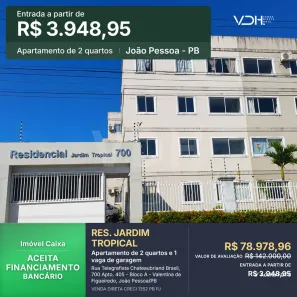 Apartamento com 2 Quartos à venda, 48m² no Muçumagro, João Pessoa