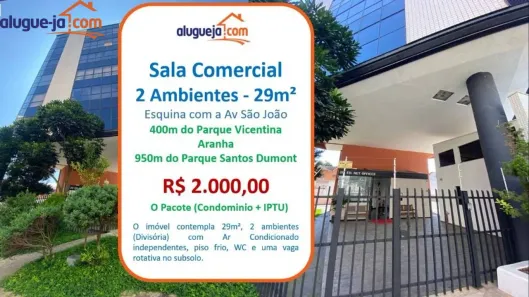 Sala Comercial para alugar, 29m² no Jardim Esplanada II, São José dos Campos