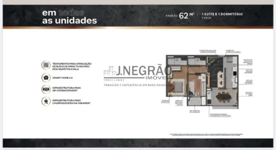Apartamento com 2 Quartos à venda, 62m² no Higienópolis, Piracicaba