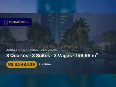 Apartamento com 3 Quartos à venda, 156m² no Jockey de Itaparica, Vila Velha