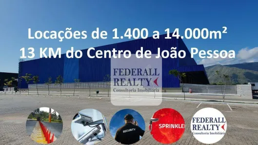 Galpão/Depósito/Armazém para alugar, 1535m² no Distrito Industrial, João Pessoa