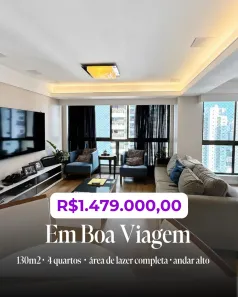 Apartamento com 4 Quartos à venda, 130m² no Boa Viagem, Recife
