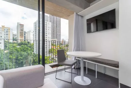 Apartamento com 1 Quarto para alugar, 28m² no Jardim das Bandeiras, São Paulo