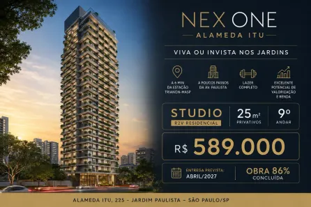 Apartamento com 1 Quarto à venda, 25m² no Jardim Paulista, São Paulo