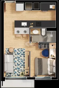 Apartamento com 1 Quarto à venda, 41m² no Floresta, Porto Alegre